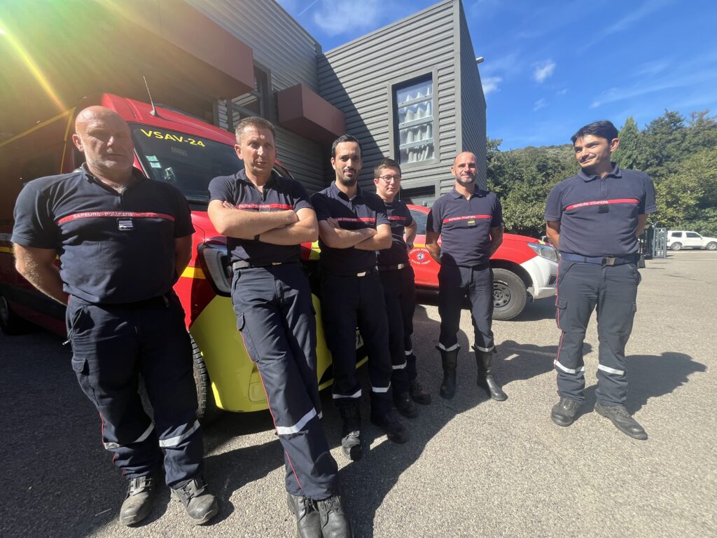 Une partie des sapeurs-pompiers du centre de secours de Luri